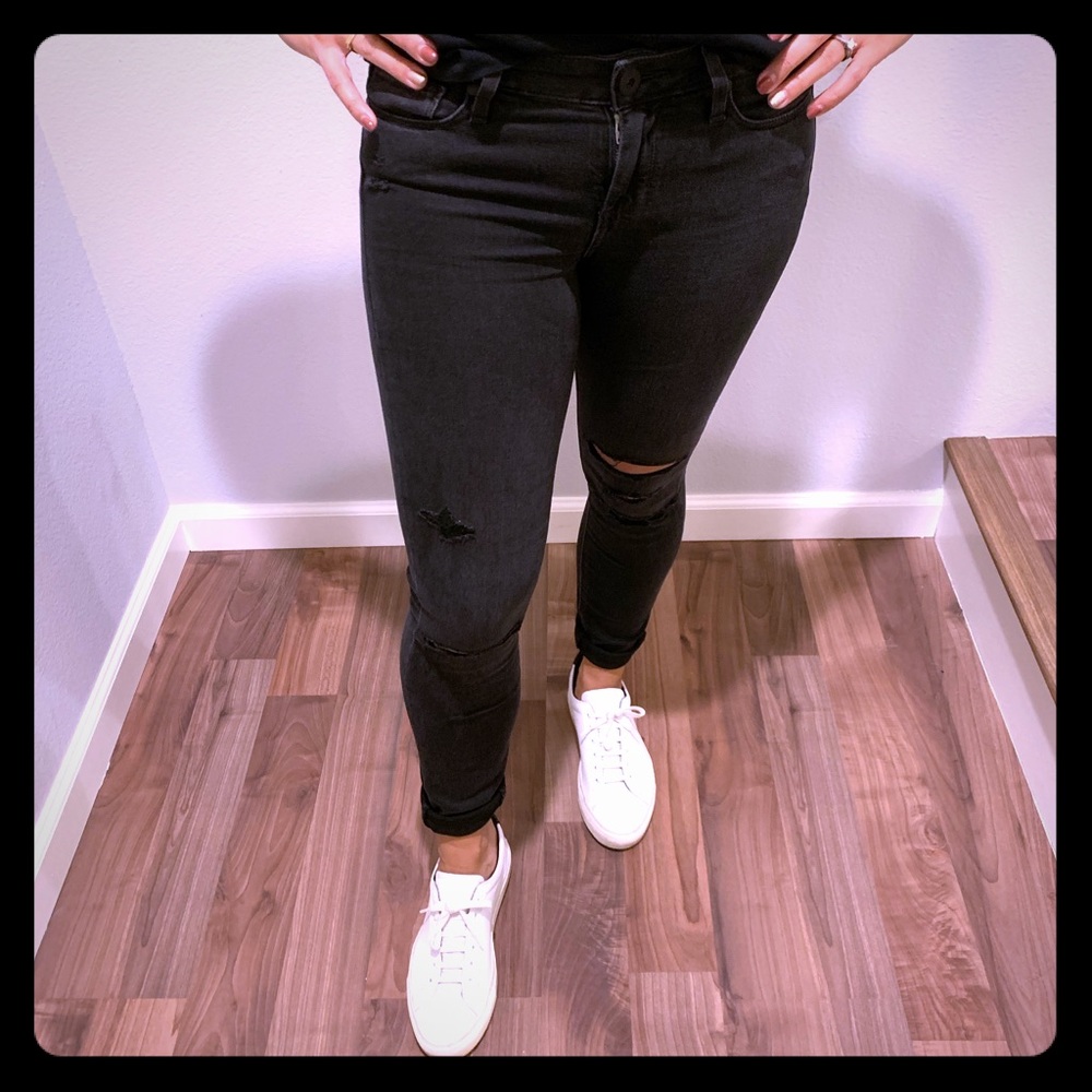 Paige Distressed Verdugo Ankle Skinny | Size 25